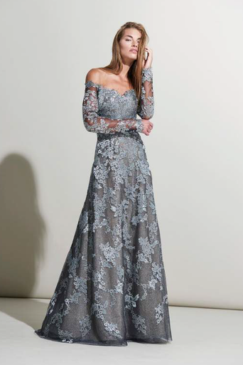 Rene Ruiz Off Shoulder Evening Gown ...